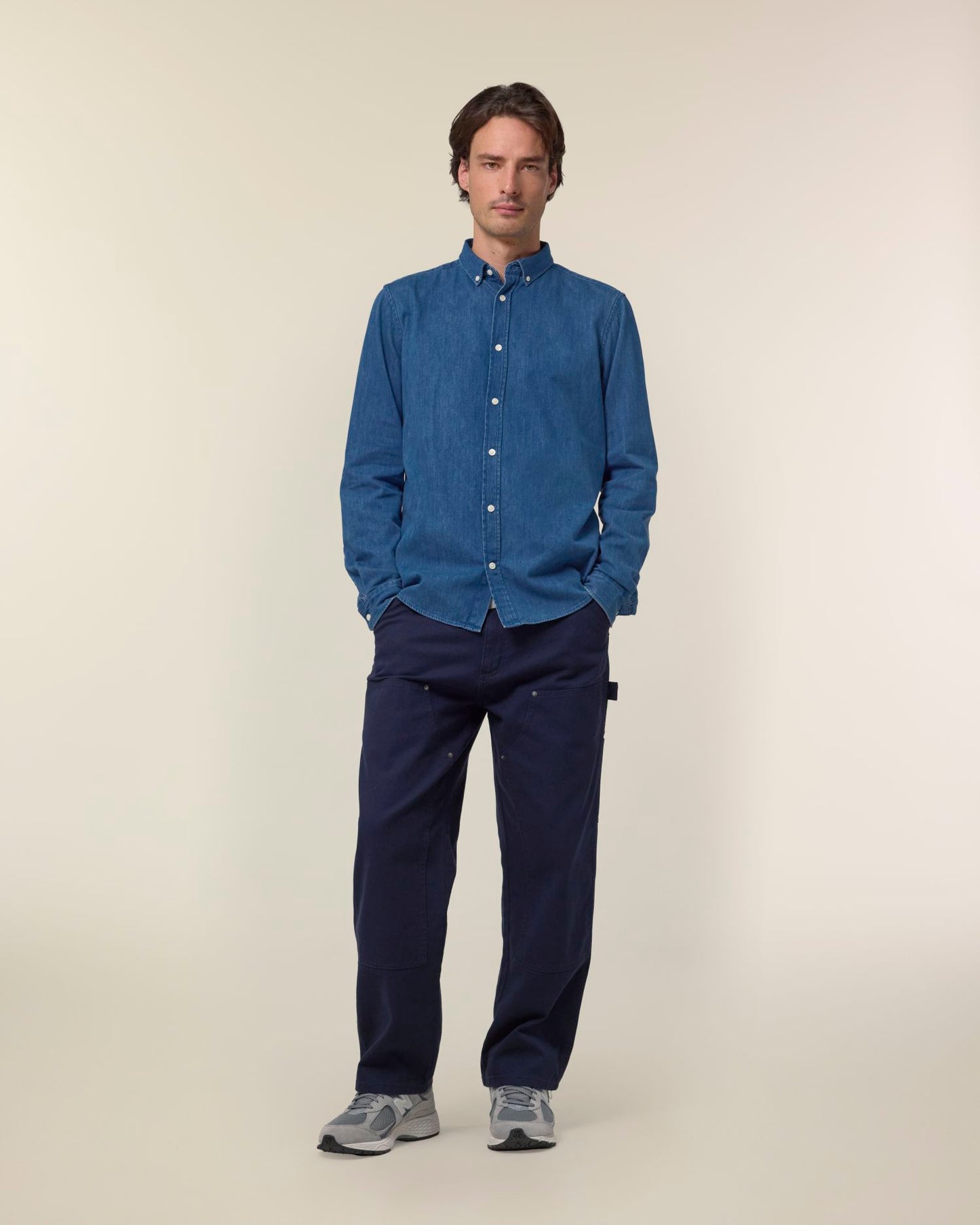 Stanley Denim Shirt - Mid Wash
