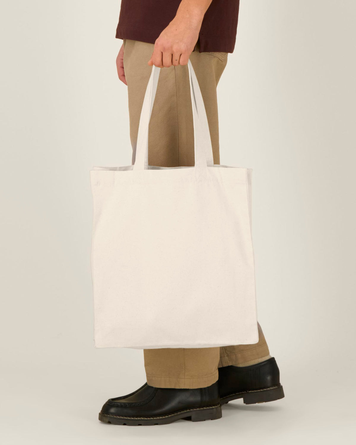 Mid Tote Bag - Natural Raw