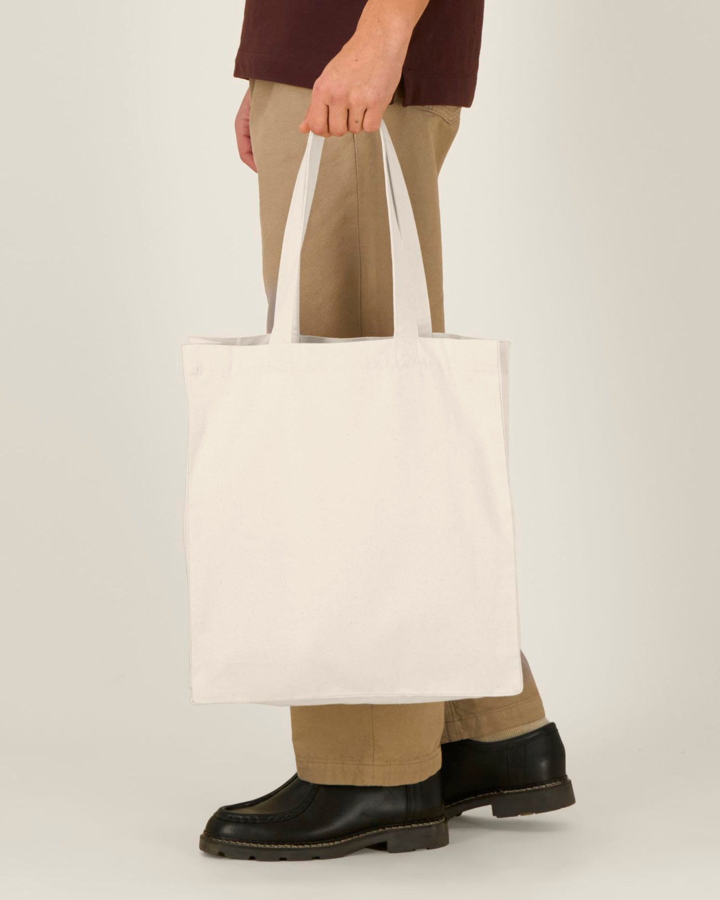 Mid Tote Bag - Natural Raw