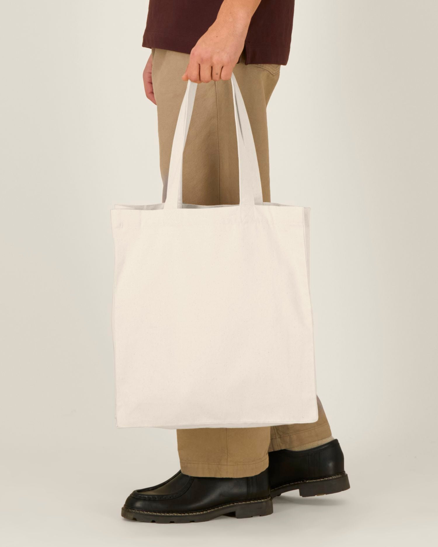 Mid Tote Bag - Natural Raw