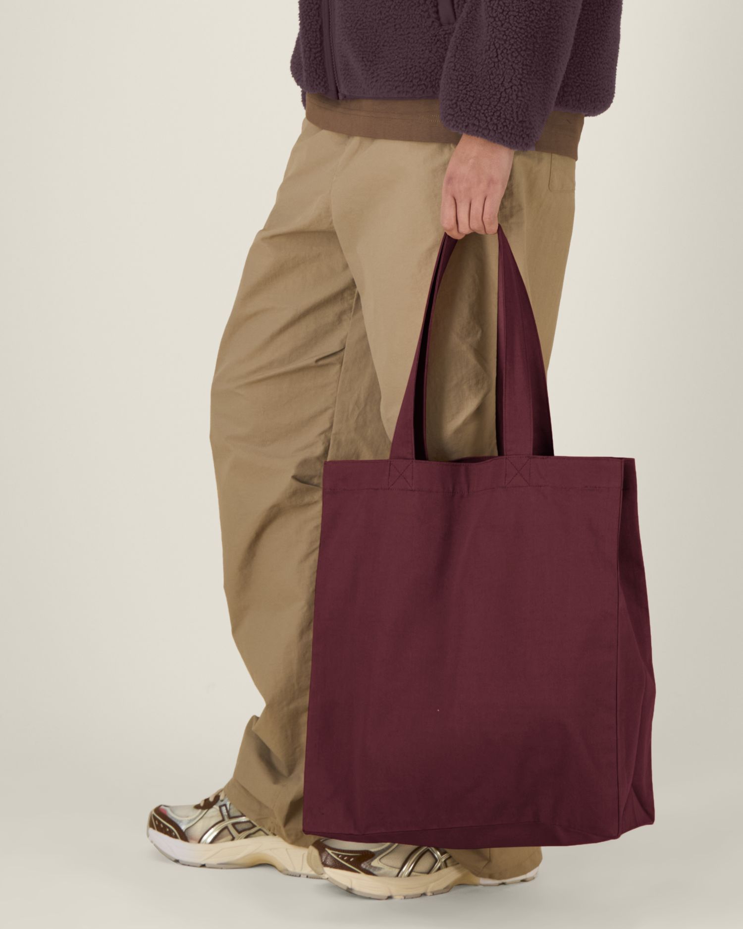 Mid Tote Bag - Burgundy