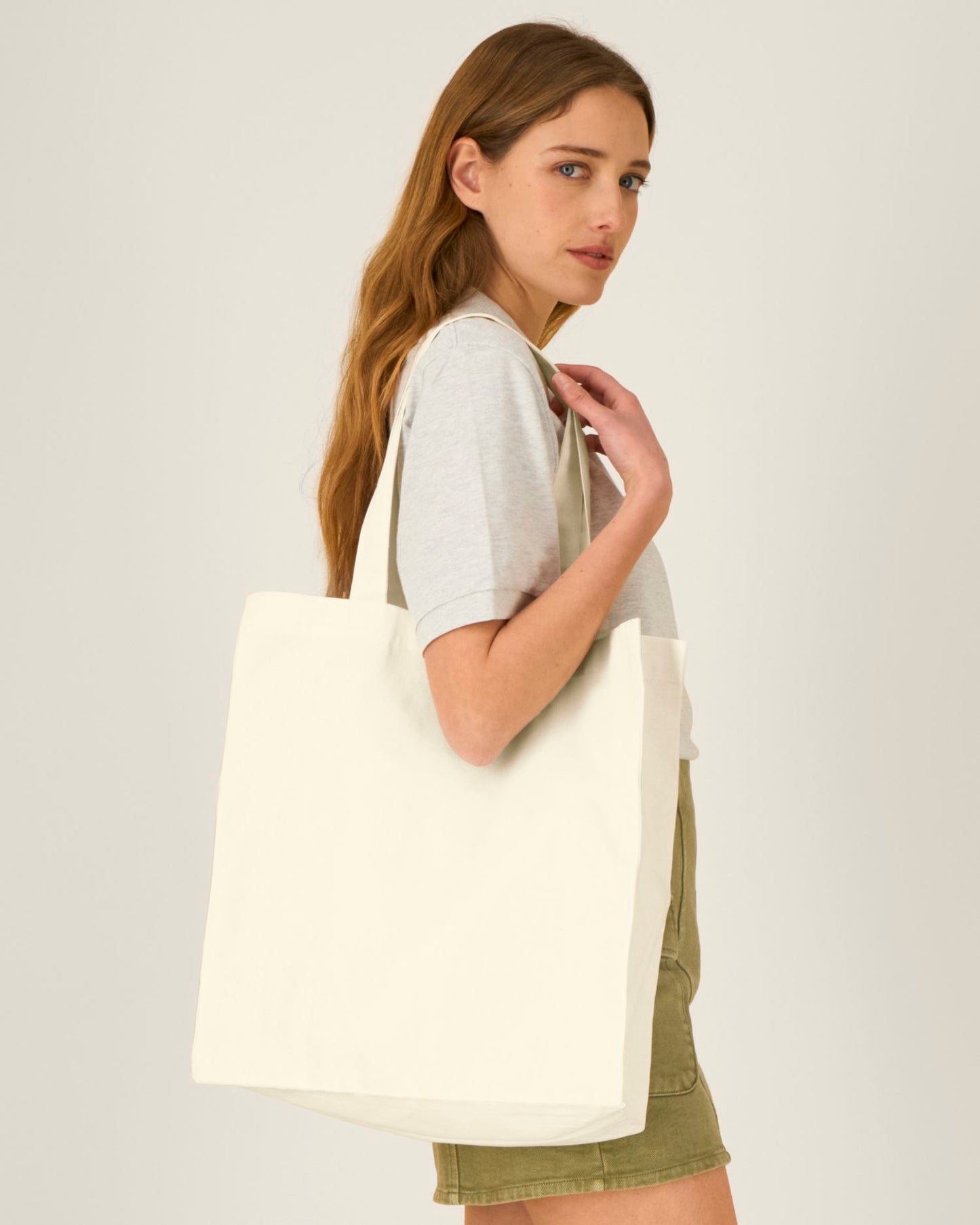 Mid Tote Bag - Cream
