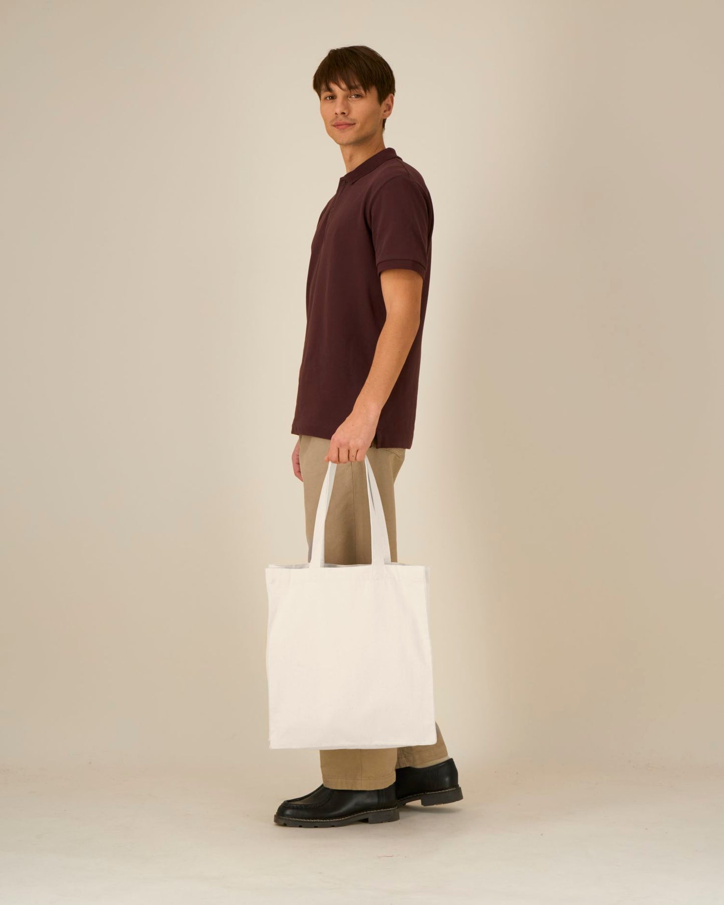 Mid Tote Bag - Natural Raw