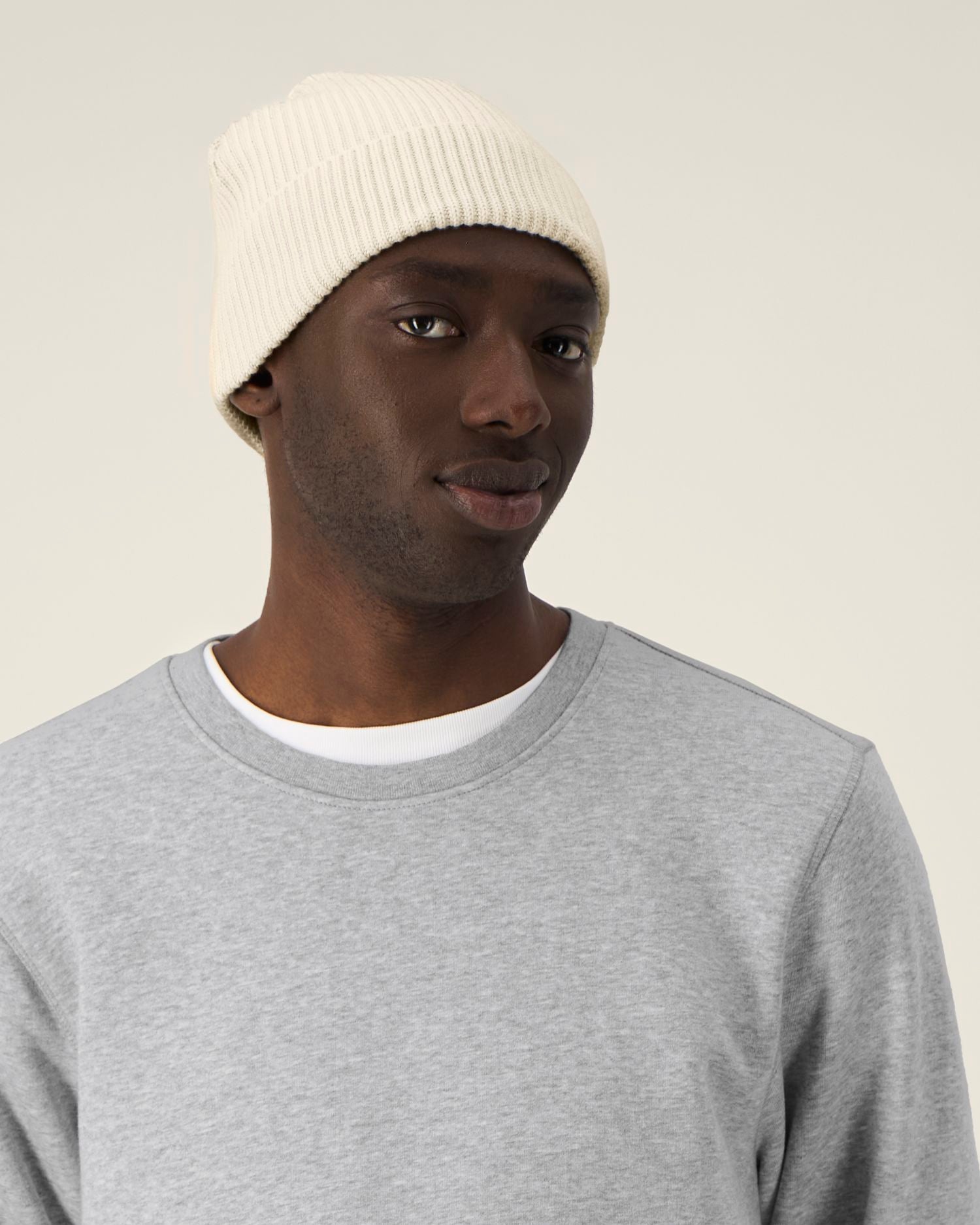 Rib Beanie - Natural