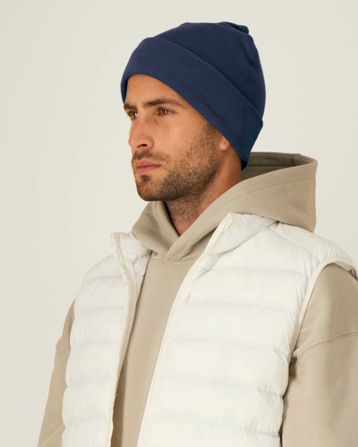 Rib Beanie - French Navy