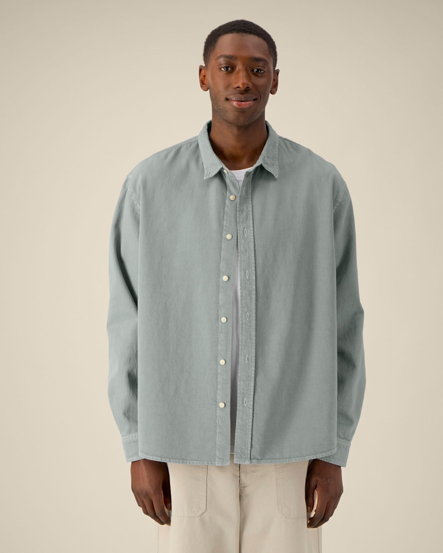 Worker Shirt - G. Dyed Misty Grey