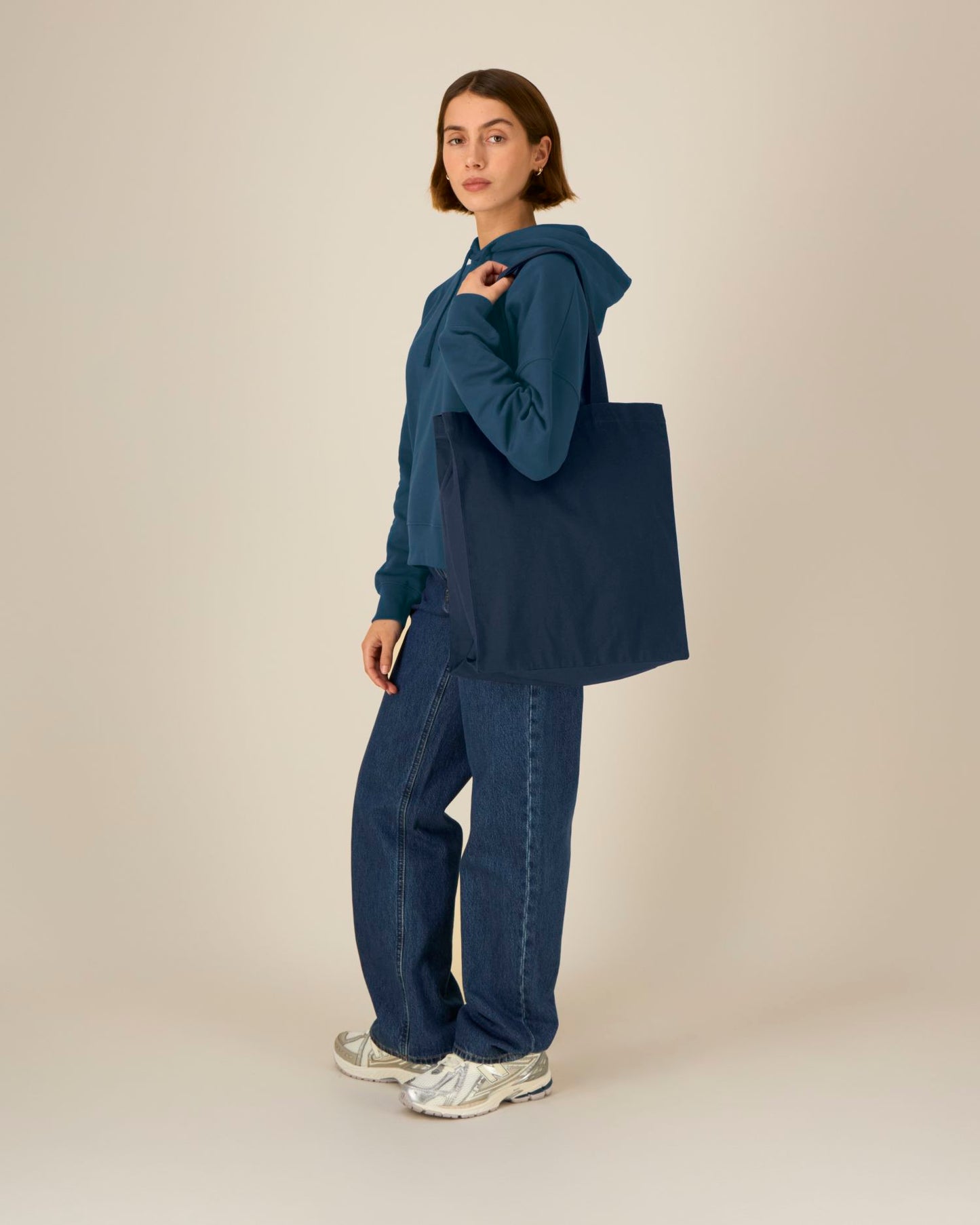 Mid Tote Bag - French Navy
